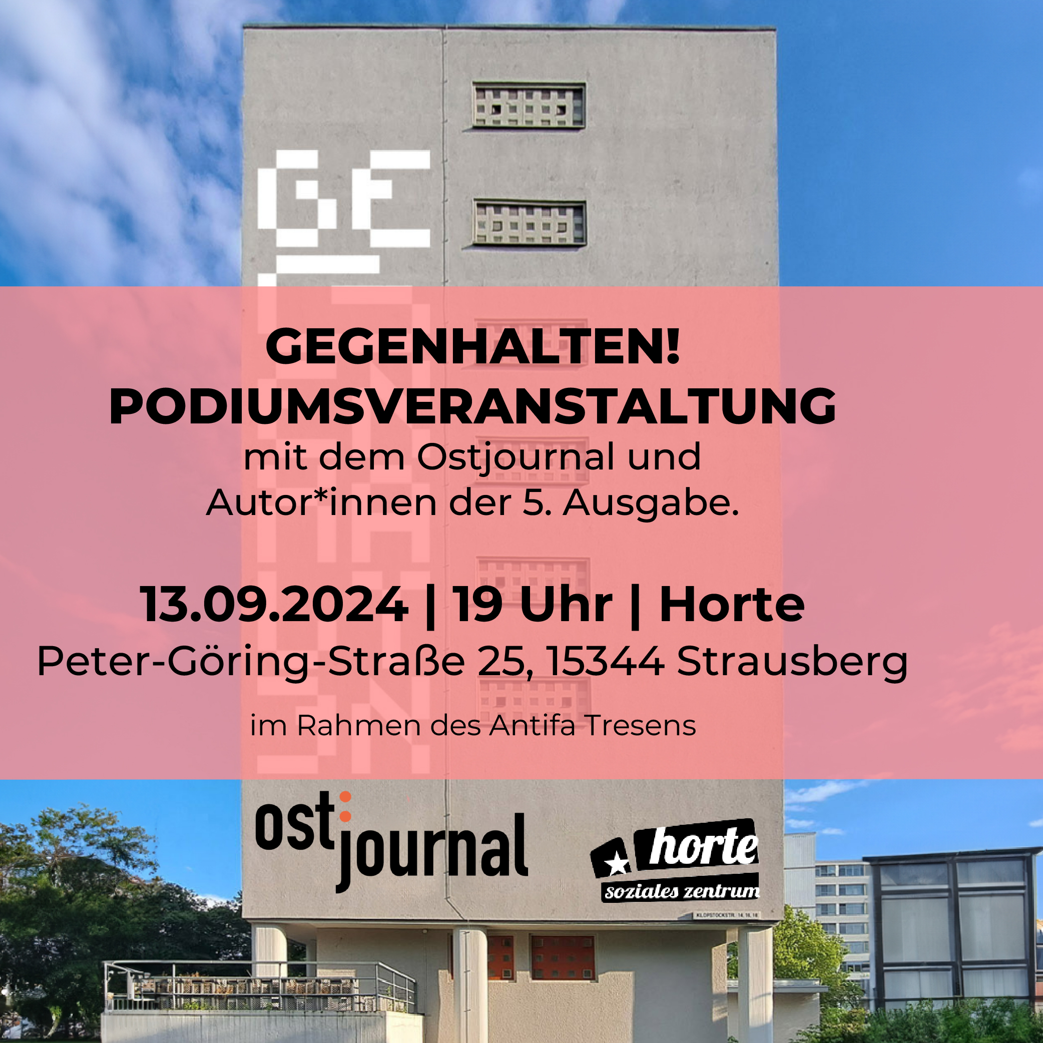 Gegenhalten Podiumsveranstaltung im Horte Strausßberg